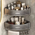 Corner Shower Organizer Rustproof Aluminum Self-Adhesive No-Drill