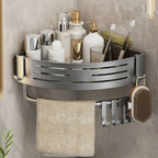 Corner Shower Organizer Rustproof Aluminum Self-Adhesive No-Drill