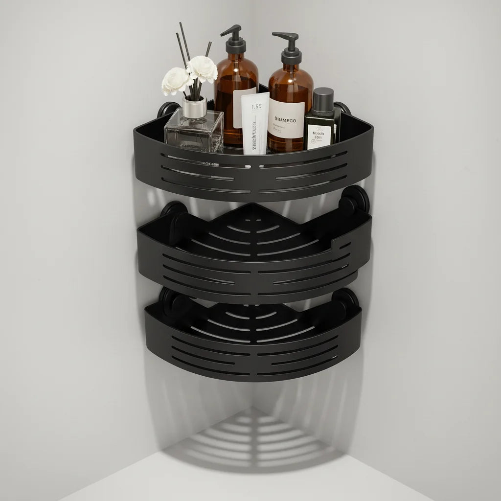 Corner Shower Shelf 3-Tier No-Drill Rust-Resistant