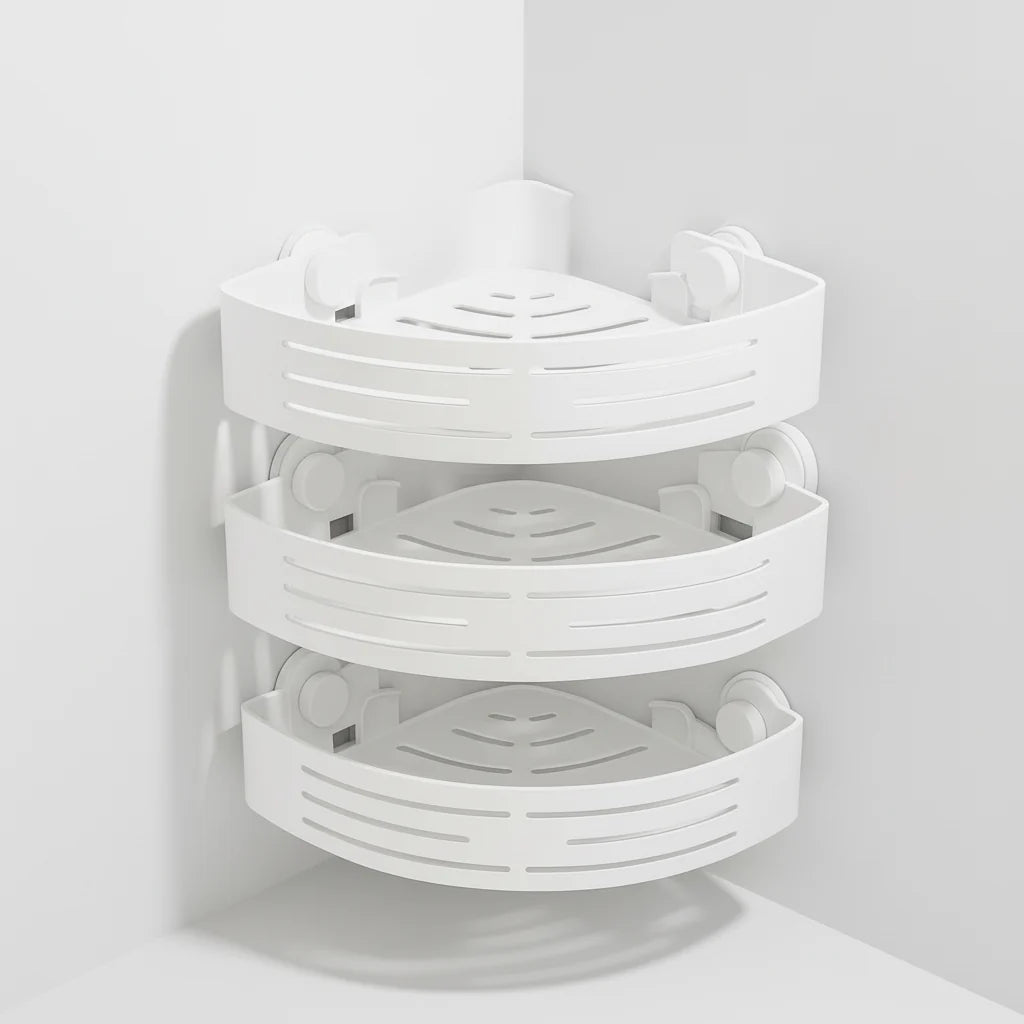 Corner Shower Shelf 3-Tier No-Drill Rust-Resistant