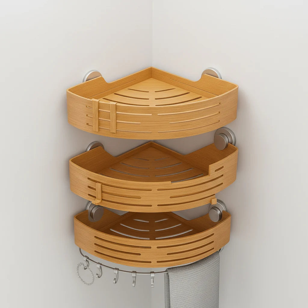 Corner Shower Shelf 3-Tier No-Drill Rust-Resistant