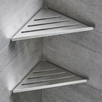 Corner Shower Shelf 304 Stainless Steel Drainage & Guardrail