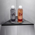 Corner Shower Shelf 304 Stainless Steel Drainage & Guardrail