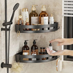 Corner Shower Shelf Drill-Free Adhesive Raised Edge