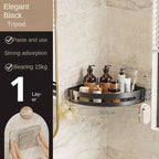 Corner Shower Shelf Drill-Free Adhesive Raised Edge