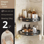 Corner Shower Shelf Drill-Free Adhesive Raised Edge