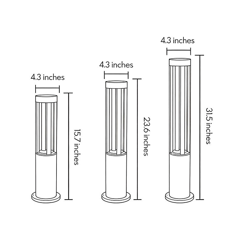 Corrosion-Resistant Aluminum Integrated LED Bollard Light (IP65 Waterproof)