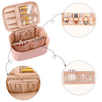 Cosmetics Organizer Adjustable Dividers & Sturdy Handle