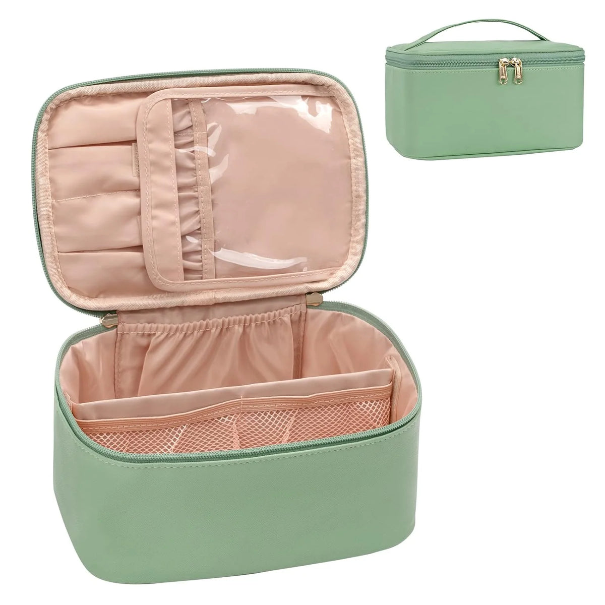 Cosmetics Organizer Adjustable Dividers & Sturdy Handle