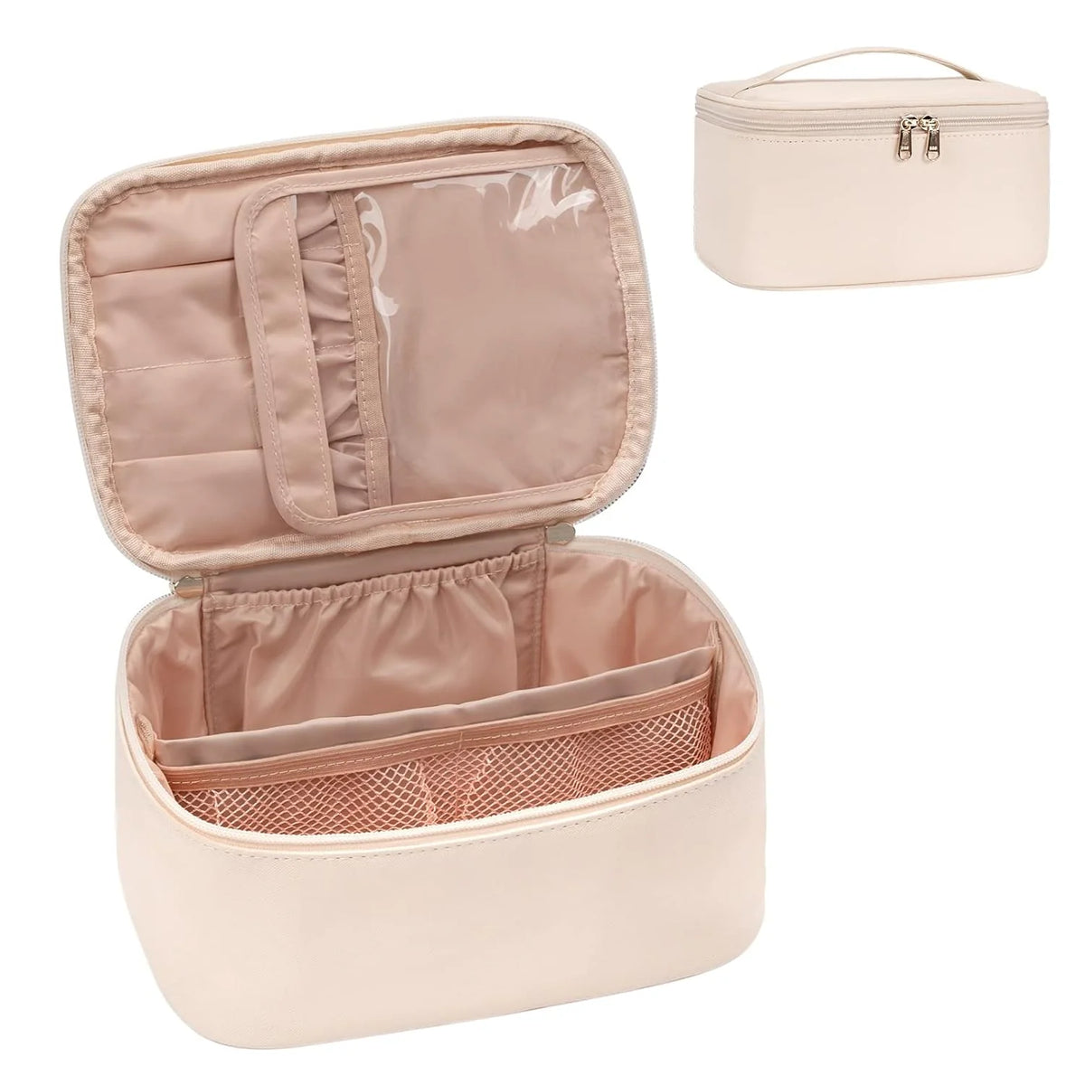 Cosmetics Organizer Adjustable Dividers & Sturdy Handle