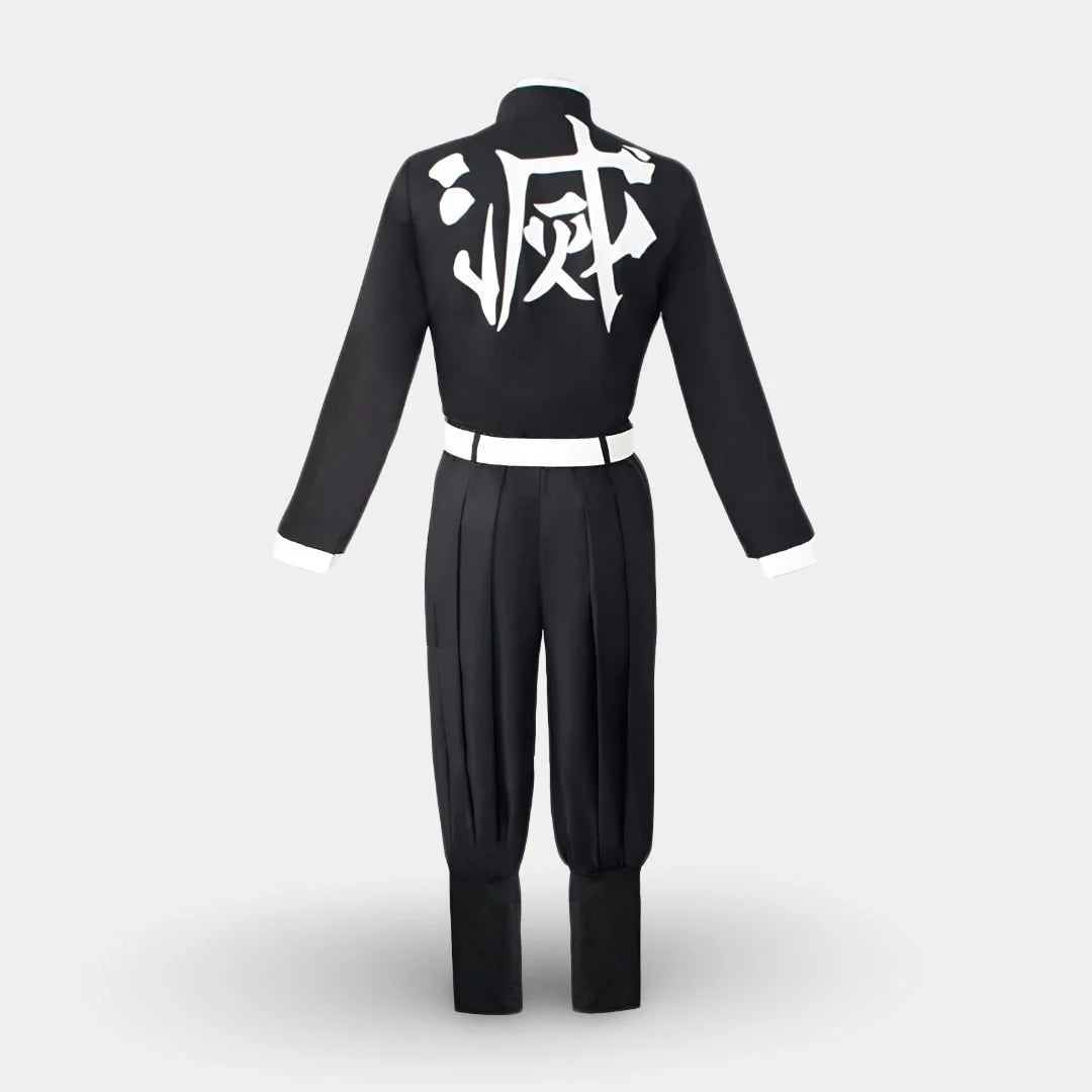 Cosplay Costume Flame-Print Cape Belt & Leg Wraps