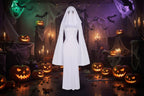 Cosplay Costume Ghost Bride Fitted Floor-Length Dress & Mask