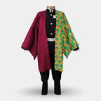 Cosplay Costume Split Haori Jacket With Pants & Belt
