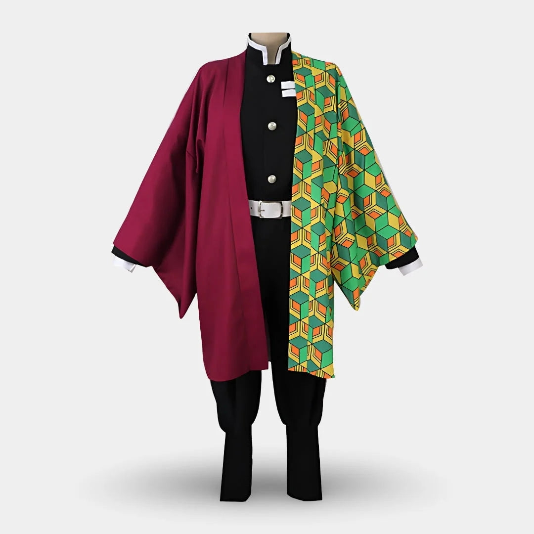 Cosplay Costume Split Haori Jacket With Pants & Belt