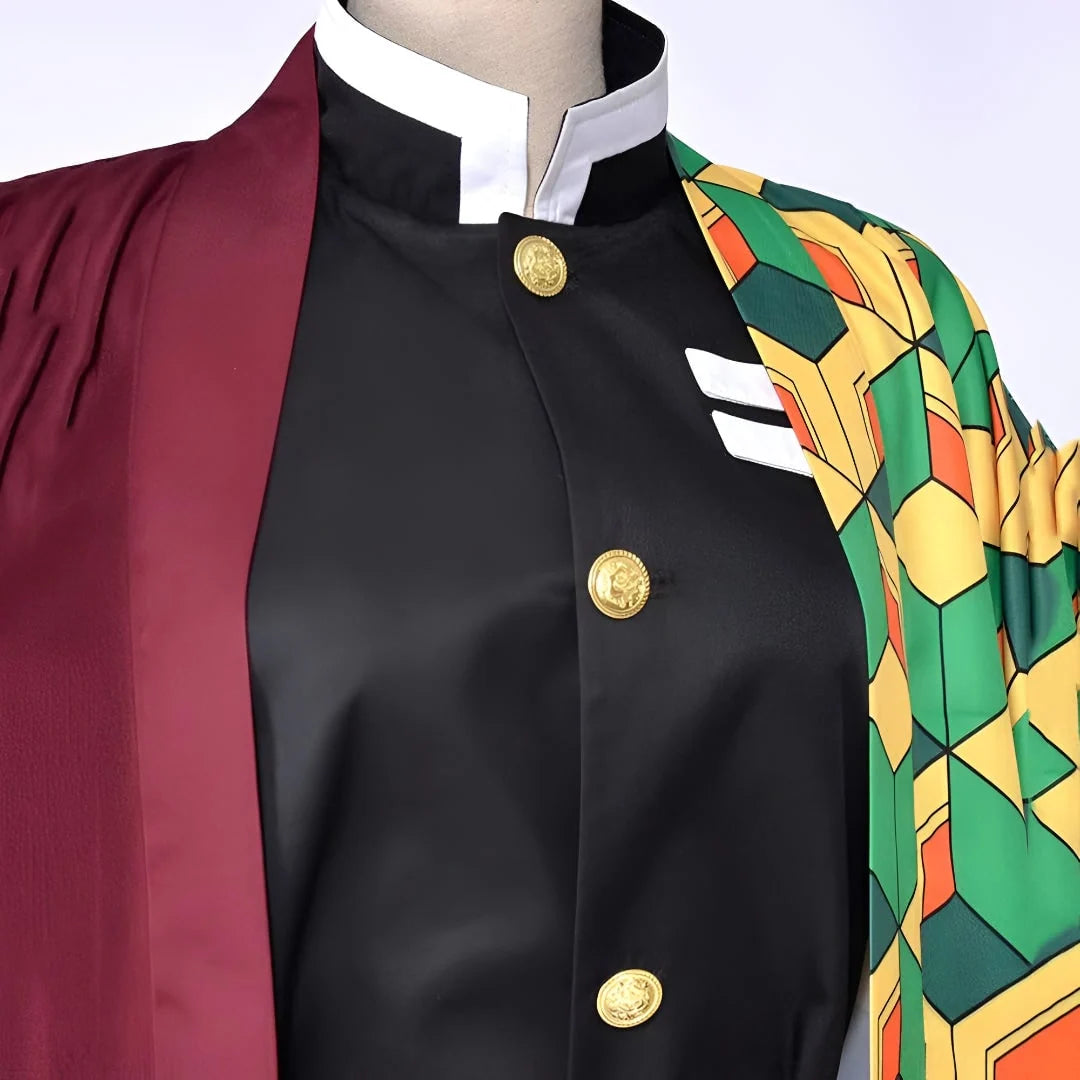 Cosplay Costume Split Haori Jacket With Pants & Belt