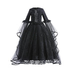Cosplay Dress Evil Queen Lace & Ruffle Mid-Calf