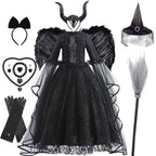 Cosplay Dress Evil Queen Lace & Ruffle Mid-Calf