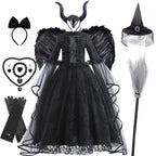 Cosplay Dress Evil Queen Lace & Ruffle Mid-Calf