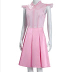 Cosplay Dress Fitted Bodice Layered Skirt Sparkling Accents