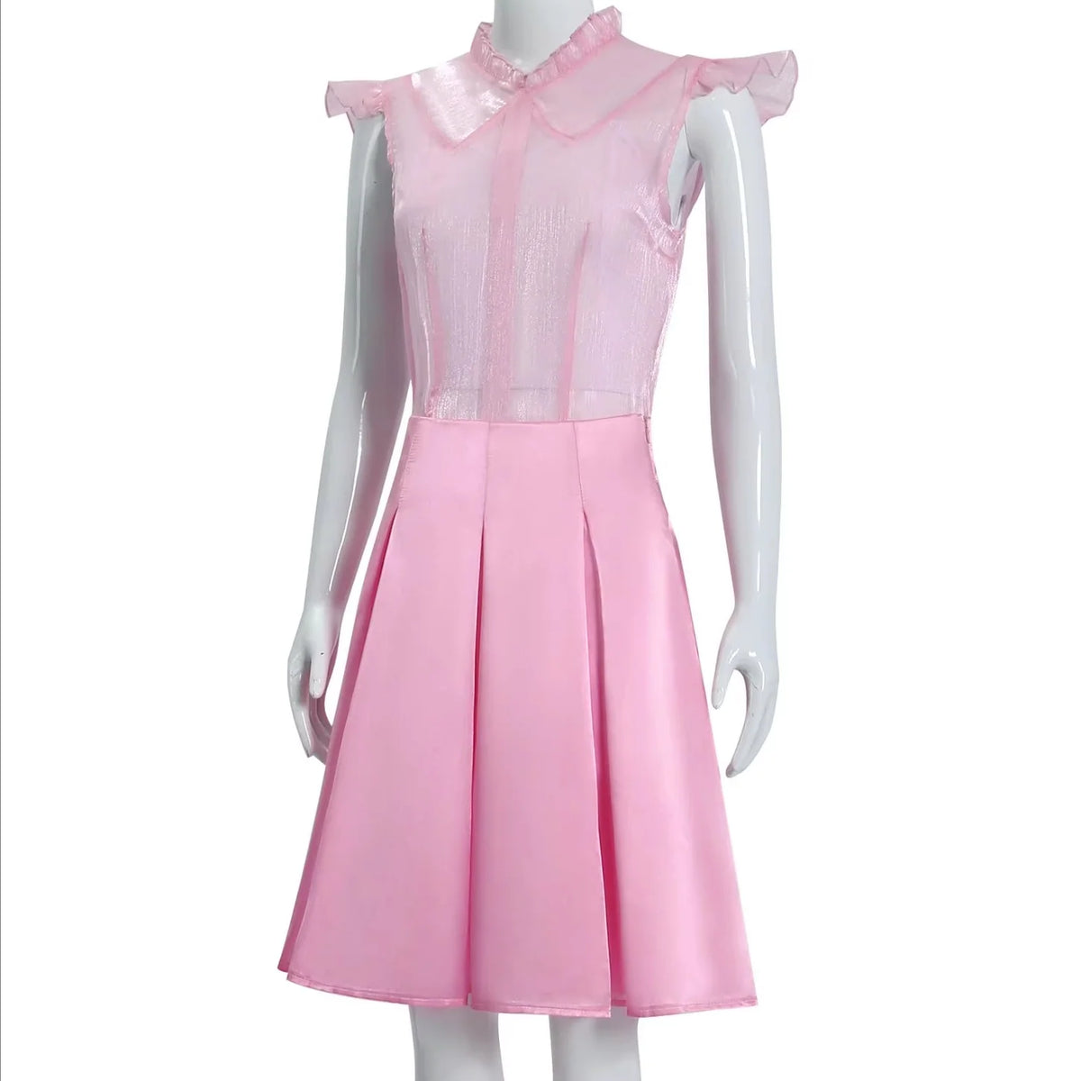 Cosplay Dress Fitted Bodice Layered Skirt Sparkling Accents