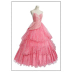 Cosplay Dress Fitted Bodice Layered Skirt Sparkling Accents