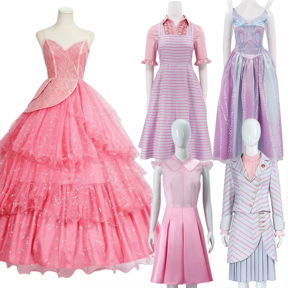 Cosplay Dress Fitted Bodice Layered Skirt Sparkling Accents