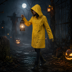 Cosplay Jacket Hooded Raincoat Style Zipper & Pockets