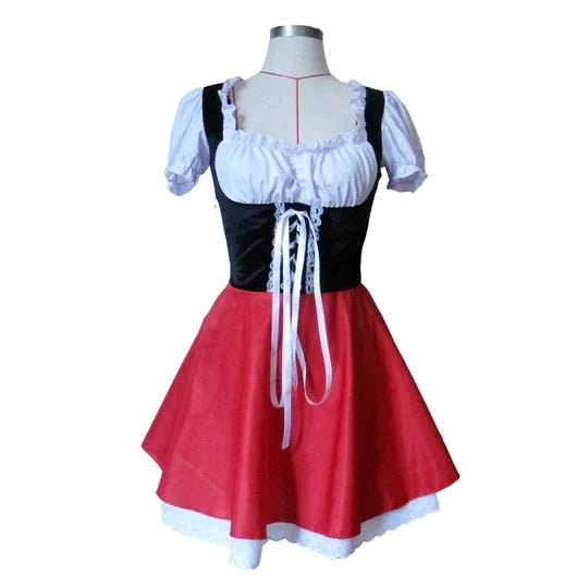 Costume Dress Hooded Cape Knee-Length