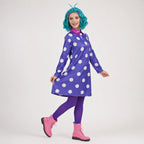 Costume Dress Purple Polka Dot Includes Tights & Optional Wig
