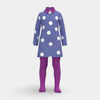 Costume Dress Purple Polka Dot Includes Tights & Optional Wig