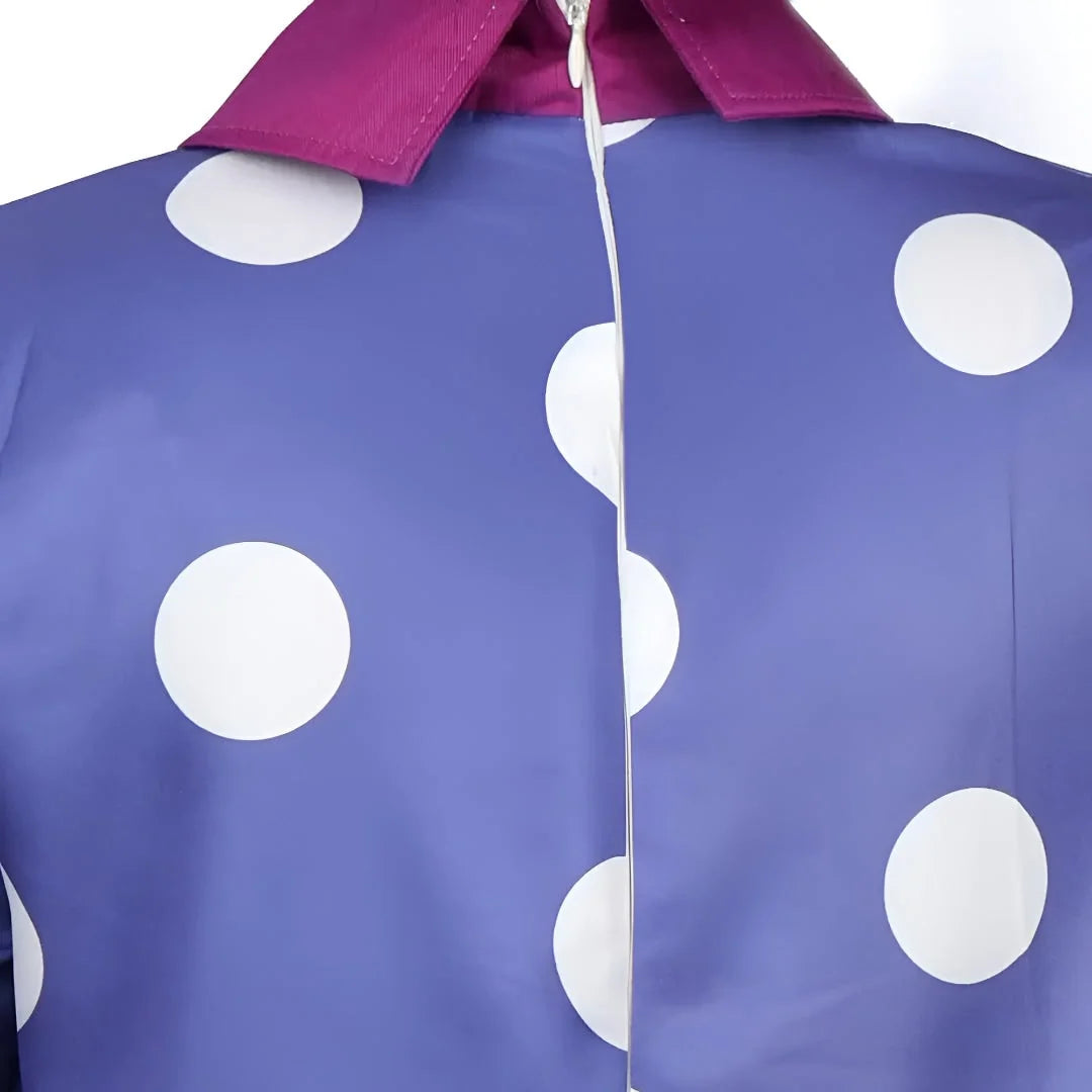 Costume Dress Purple Polka Dot Includes Tights & Optional Wig