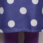 Costume Dress Purple Polka Dot Includes Tights & Optional Wig