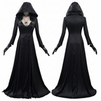 Costume Gothic Vampire Dress & Cloak Complete Set