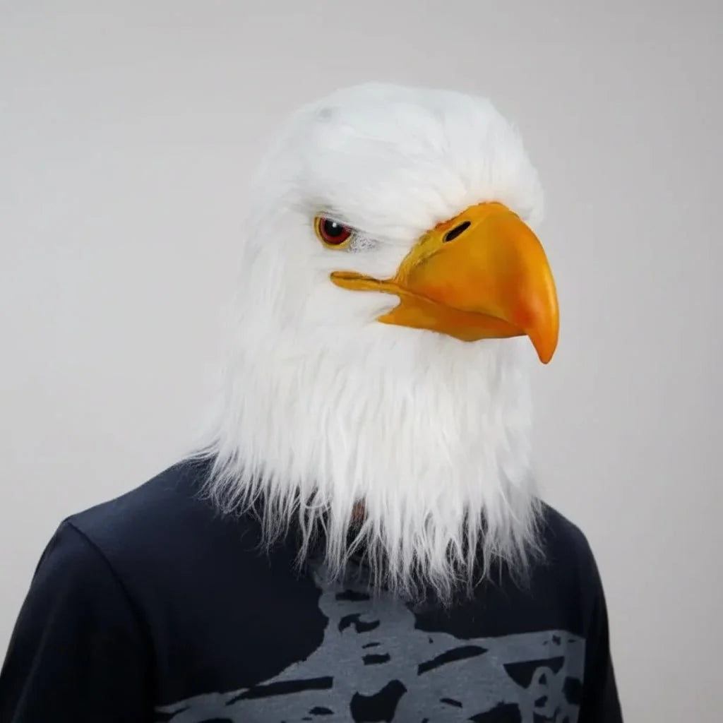 Costume Mask Realistic Bald Eagle Full Head Coverage