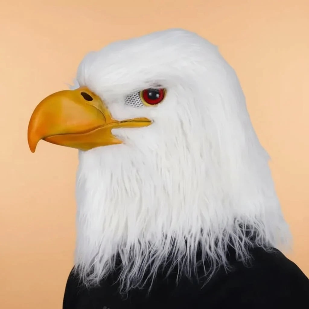 Costume Mask Realistic Bald Eagle Full Head Coverage