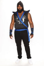 Costume Set Dragon Ninja Hooded Tunic Gauntlets & Sash