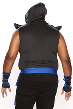Costume Set Dragon Ninja Hooded Tunic Gauntlets & Sash