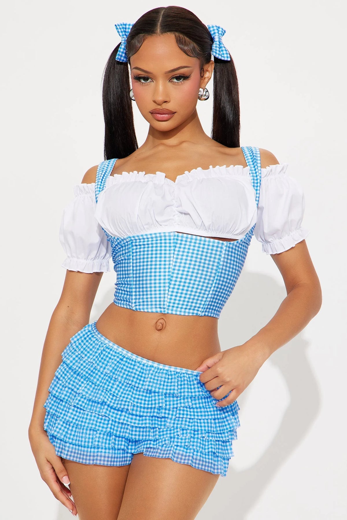 Costume Set Five-Piece Stretchy Blue