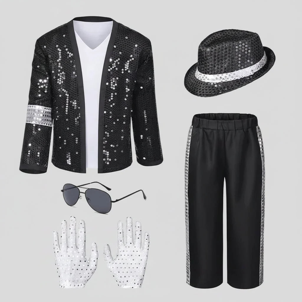 Costume Set Sequin Jacket & Fedora