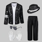 Costume Set Sequin Jacket & Fedora