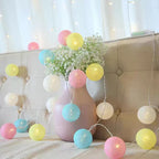 Cotton Ball Garland LED USB & Battery Powered
