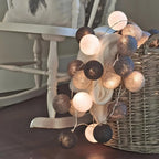 Cotton Ball Garland LED USB & Battery Powered