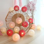 Cotton Ball Garland LED USB & Battery Powered