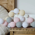 Cotton Ball Garland LED USB & Battery Powered