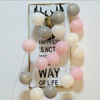 Cotton Ball Garland LED USB & Battery Powered