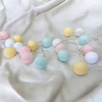 Cotton Ball Garland LED USB & Battery Powered