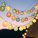 Cotton Ball Garland LED USB & Battery Powered