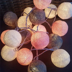 Cotton Ball Garland LED USB & Battery Powered