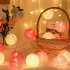Cotton Ball Garland LED USB & Battery Powered