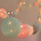 Cotton Ball Garland LED USB & Battery Powered